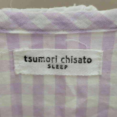 ツモリチサト TSUMORI CHISATO フリル付きギンガムチェック柄ワンピース レディース