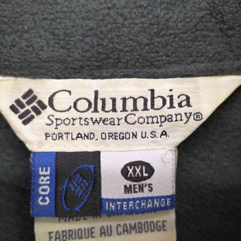 コロンビアスポーツウェア Columbia Sportswear 90S 刺繍 ロゴ フルジップ フリース ジャケット メンズ import:XXL