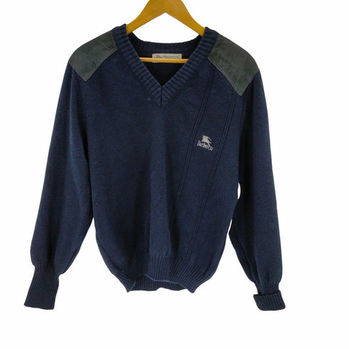 バーバリーズ BURBERRYS old ショルダーパッチ Vネックニット メンズ JPN:S