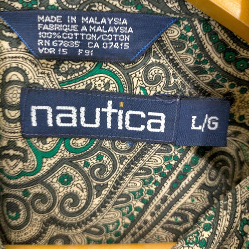 ノーティカ NAUTICA 90S ペイズリー柄 長袖シャツ メンズ JPN:L
