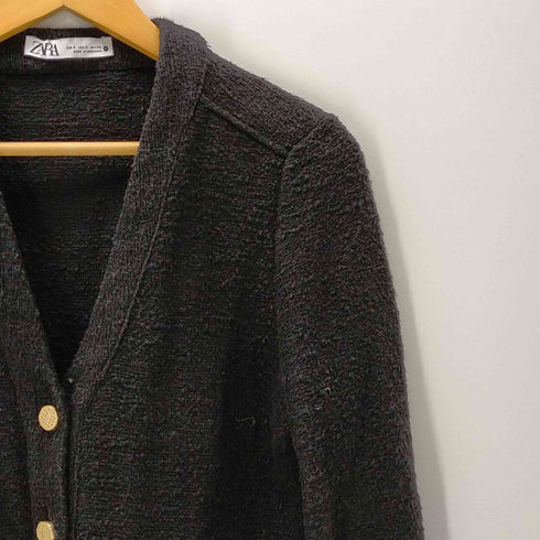 ザラ ZARA 金釦 テクスチャーワンピース レディース JPN:S