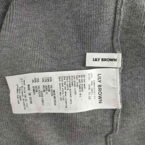 リリーブラウン Lily Brown シャツドッキングニットミニワンピース レディース ONE SIZE