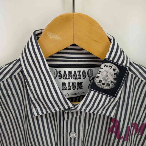 SANATO RIUM ワッペン付きストライプシャツ レディース