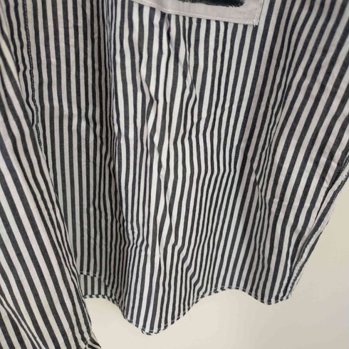 SANATO RIUM ワッペン付きストライプシャツ レディース