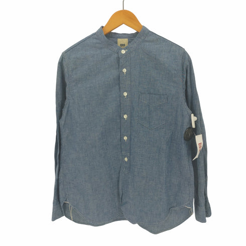 エフオービーファクトリー FOB FACTORY シャンブレー バンドカラーシャツ メンズ 1