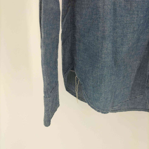 エフオービーファクトリー FOB FACTORY シャンブレー バンドカラーシャツ メンズ 1