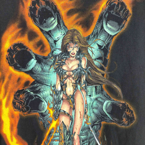 Fashion victim 90s USA製 シングルステッチ ©1997 アニメ T-shirt メンズ import:L