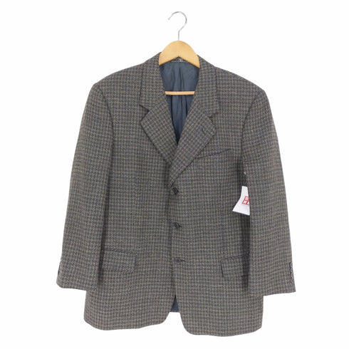 バレンティノウオモ VALENTINO UOMO イタリア製 OLD バージンウール ツイード 3Bテーラードジャケット メンズ 42.5C
