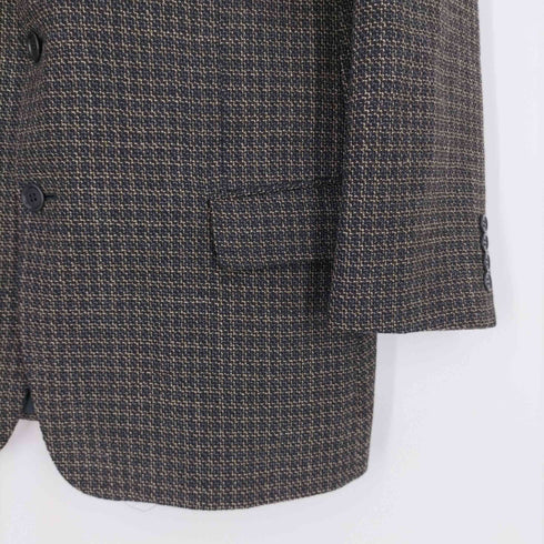 バレンティノウオモ VALENTINO UOMO イタリア製 OLD バージンウール ツイード 3Bテーラードジャケット メンズ 42.5C