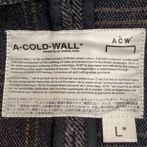 アコールドウォール A-COLD-WALL ウールポリアミド オーバーサイズ ハーフコート バックスリット メンズ import:L