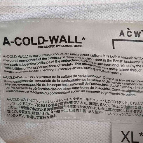 アコールドウォール A-COLD-WALL ロングスリーブ ポロシャツ アシンメトリーボタン メンズ import:XL