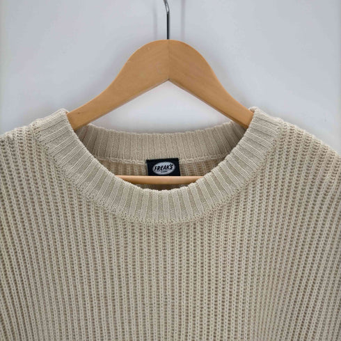 フリークスストア FREAKS STORE ビッグシルエット 畦編み クルーネックニット メンズ JPN:L