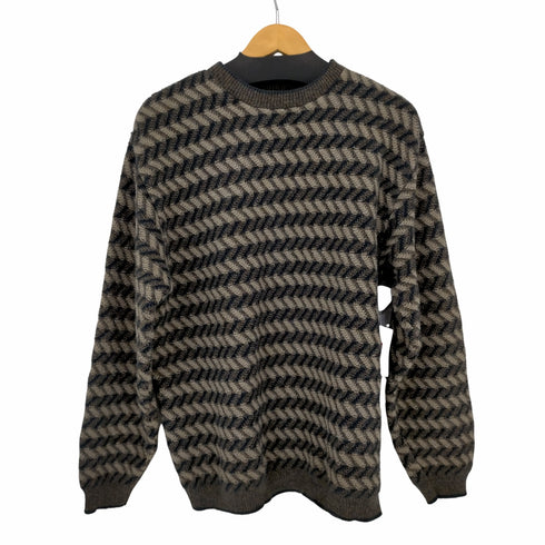 ビルブラス BILLBLASS 90S コットン混アクリル 総柄ニット メンズ import:XL