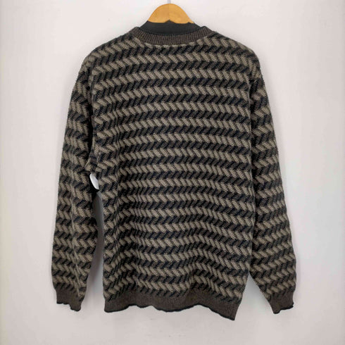 ビルブラス BILLBLASS 90S コットン混アクリル 総柄ニット メンズ import:XL