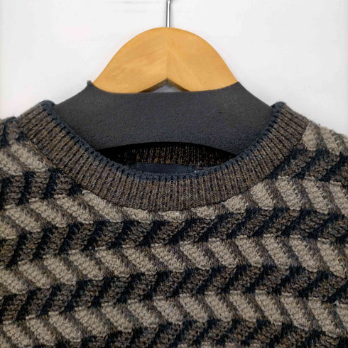 ビルブラス BILLBLASS 90S コットン混アクリル 総柄ニット メンズ import:XL