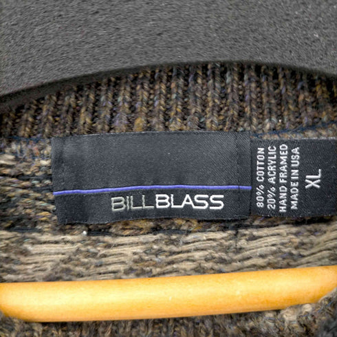 ビルブラス BILLBLASS 90S コットン混アクリル 総柄ニット メンズ import:XL