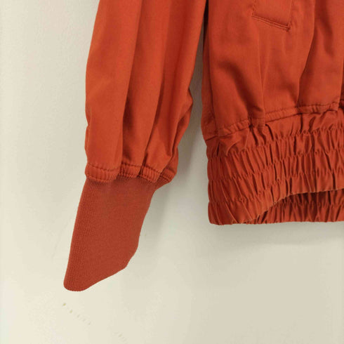 キャサリンハムネットロンドン KATHARINE HAMNETT LONDON バックロゴ ダブルジップ ボマーサテンブルゾン メンズ import:L