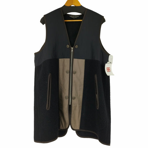 コムデギャルソンオムプリュス COMME des GARCONS HOMME PLUS AD2010 10AW コレクションピース ウールナイロン切替 ノースリーブライナーコート メンズ JPN:S