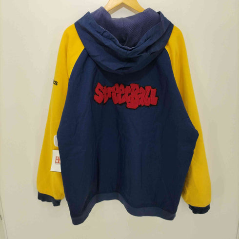 アディダス adidas STREETBALL 刺繍 素材切替 裏地キルティング フーデッドジャケット メンズ JPN:XL