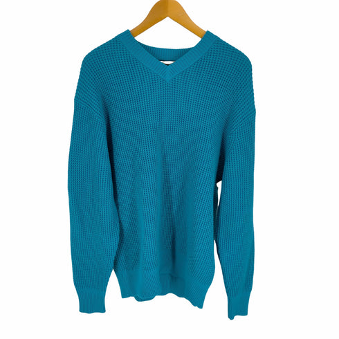 ユナイテッドアローズグリーンレーベルリラクシング UNITED ARROWS green label relaxing コットンミックスピケクルーネックニットセーター メンズ JPN:L