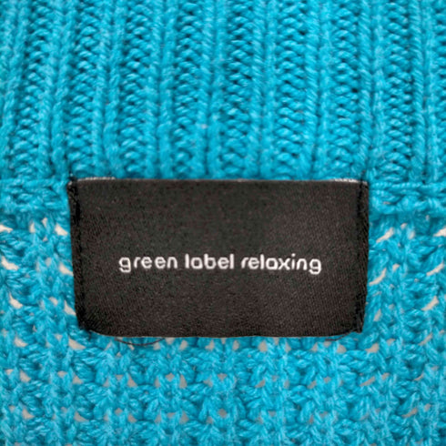 ユナイテッドアローズグリーンレーベルリラクシング UNITED ARROWS green label relaxing コットンミックスピケクルーネックニットセーター メンズ JPN:L