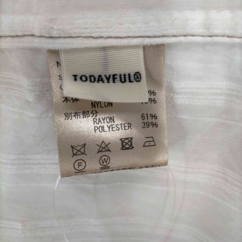 トゥデイフル TODAYFUL 21AW Sheerstripe Shirts Dress シアーストライプシャツドレス レディース JPN:38
