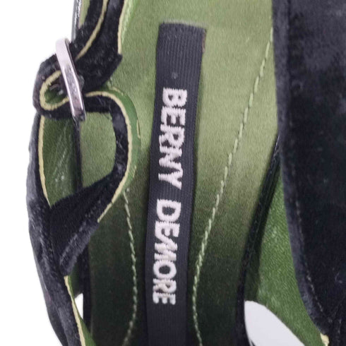 BERNY DEMORE イタリア製 ベロアストラップ ハイヒール レディース EUR:39