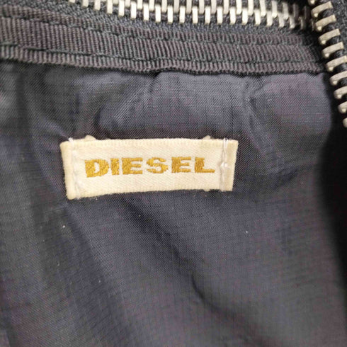ディーゼル DIESEL 00s メタルロゴ レザー 切替 ナイロン バッグパック リュック Y2K メンズ