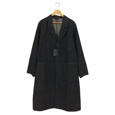 エイソス asos ブラックデニム 3Bチェスターコート メンズ import:M