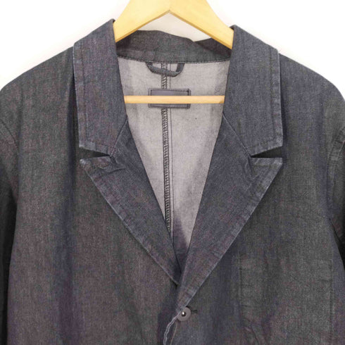 エイソス asos ブラックデニム 3Bチェスターコート メンズ import:M