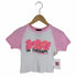 MIRACLE} ROCKSTAR BABY DOLL 発砲プリント リンガーTシャツ チビT Y2K レディース JPN:S