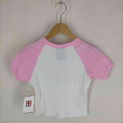 MIRACLE} ROCKSTAR BABY DOLL 発砲プリント リンガーTシャツ チビT Y2K レディース JPN:S