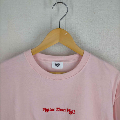 HOTTER THAN HELL 刺繍クルーネックTシャツ メンズ