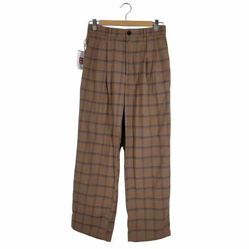 ジュンレッド JUNRed チェック柄タックワイドパンツ メンズ JPN:S