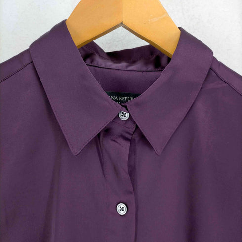 バナナリパブリック BANANA REPUBLIC 23AW CLASSIC FIT サテンL/S シャツ レディース JPN:S
