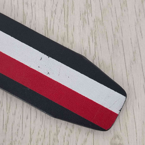 トミーヒルフィガー TOMMY HILFIGER ストライプレザーベルト メンズ