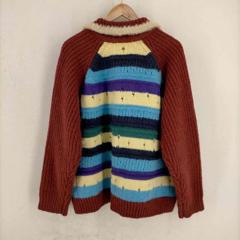 Moromoro Striped Jacquard Loose Knitted Cardigan レディース 3