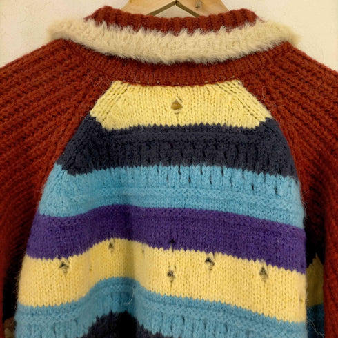 Moromoro Striped Jacquard Loose Knitted Cardigan レディース 3