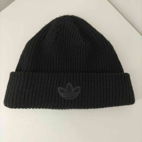 アディダスオリジナルス adidas Originals ADICOLOR CONTEMPORARY SHORT BEANIE / アディカラー コンテンポ ショートビーニー (BLACK) メンズ OSFL 60-63cm