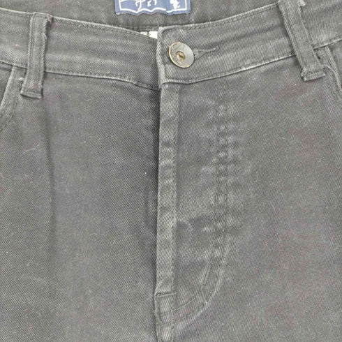ピーアールピーエス Prps 00s 04AW TREAT EM ROUGH レザーパッチ ボタンフライブラックデニム メンズ 36