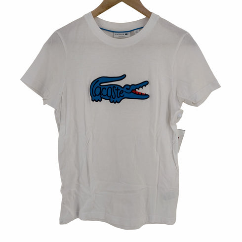 ラコステ LACOSTE REGULAR FIT ビッグロゴ刺繍 半袖Tシャツ レディース JPN:XS