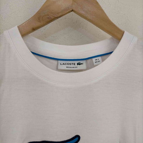 ラコステ LACOSTE REGULAR FIT ビッグロゴ刺繍 半袖Tシャツ レディース JPN:XS