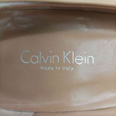 カルバンクライン CALVIN KLEIN キャメルレザー ハイヒール レディース EUR:39