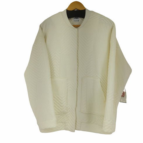 ザラ ZARA オーバーサイズキルティングスウェットジャケット レディース import:XS