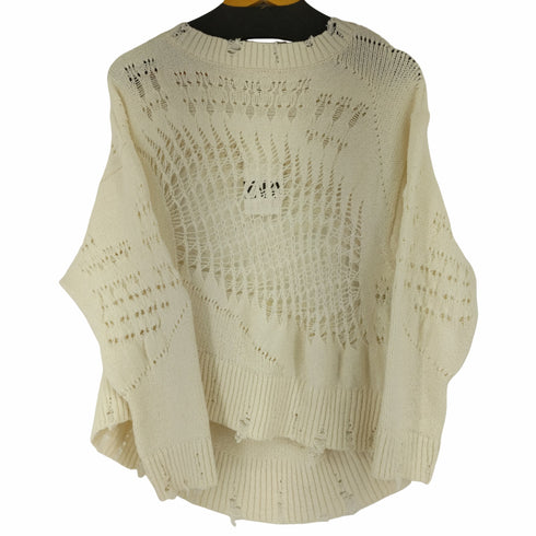 ザラ ZARA KNIT SWEATER WITH A RIPPED EFFECT レディース import:S