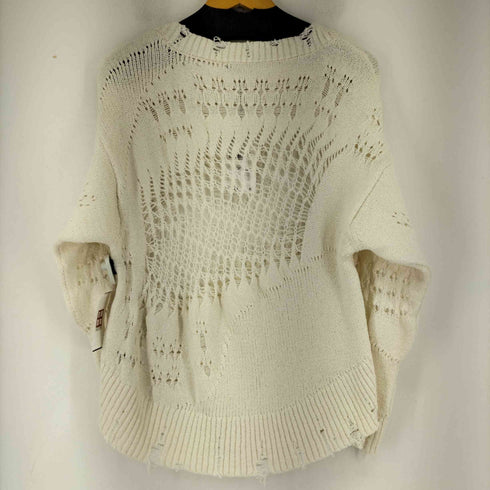 ザラ ZARA KNIT SWEATER WITH A RIPPED EFFECT レディース import:S