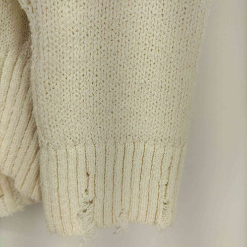 ザラ ZARA KNIT SWEATER WITH A RIPPED EFFECT レディース import:S