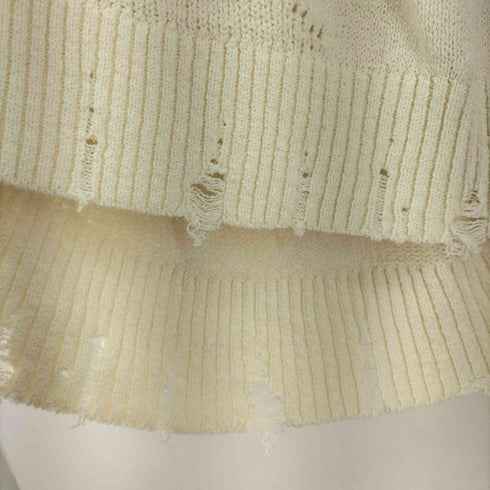 ザラ ZARA KNIT SWEATER WITH A RIPPED EFFECT レディース import:S