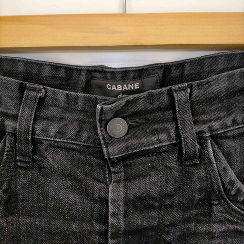 カバンドズッカ CABANE de ZUCCa ブラックデニム サルエルパンツ ストレッチ メンズ JPN:L