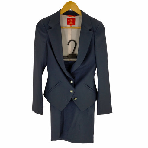 ヴィヴィアンウエストウッドレッドレーベル Vivienne Westwood RED LABEL 2Bテーラードジャケット タイトスカート レディース 40